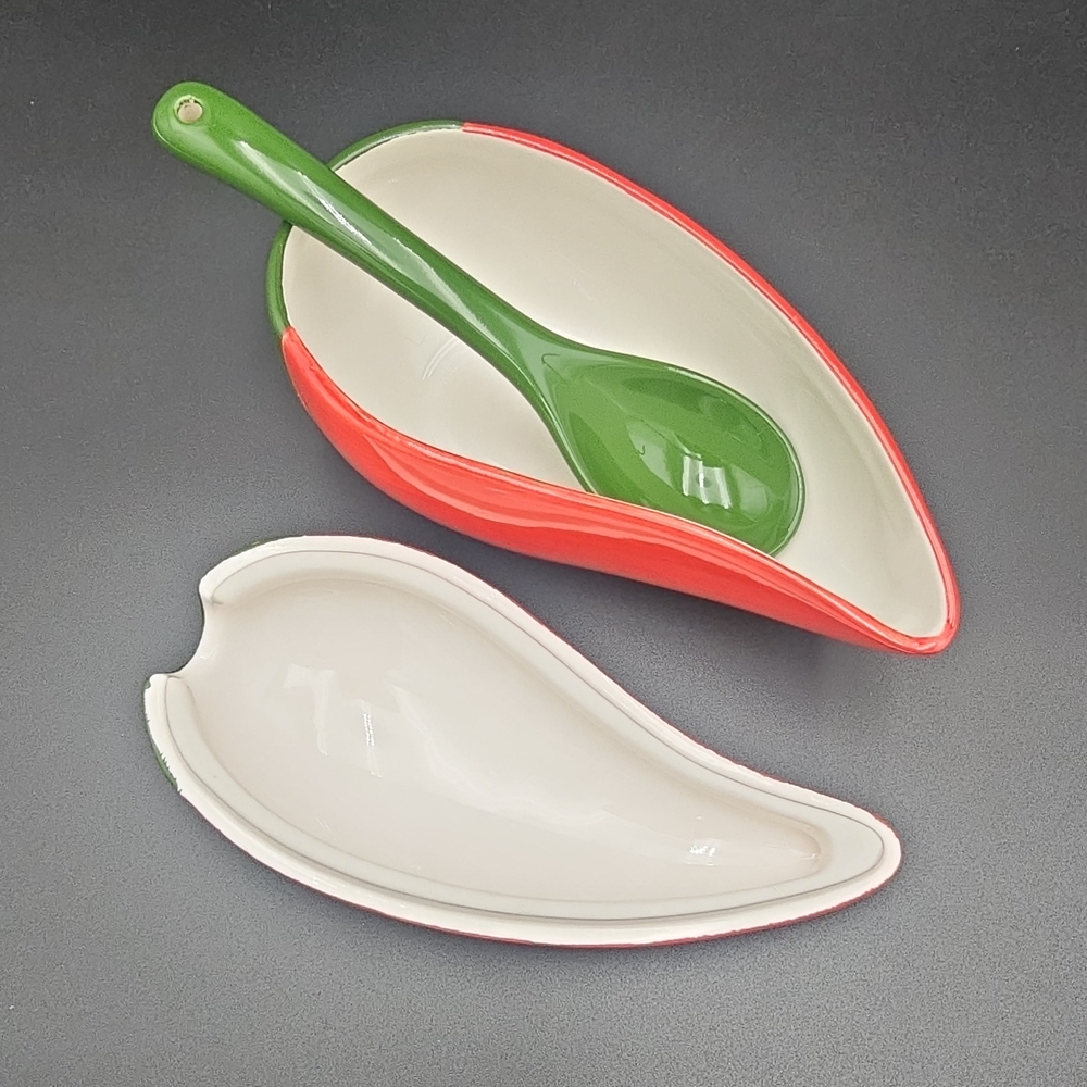 Red Pepper Shaped Ceramic Container - Picture 6 of 8
